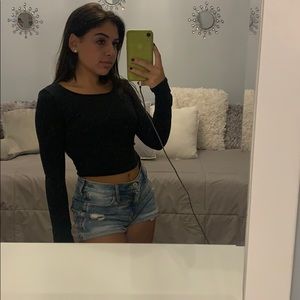 black crop top